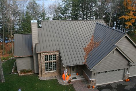 dark gray house metal roof|dark grey standing seam roof.